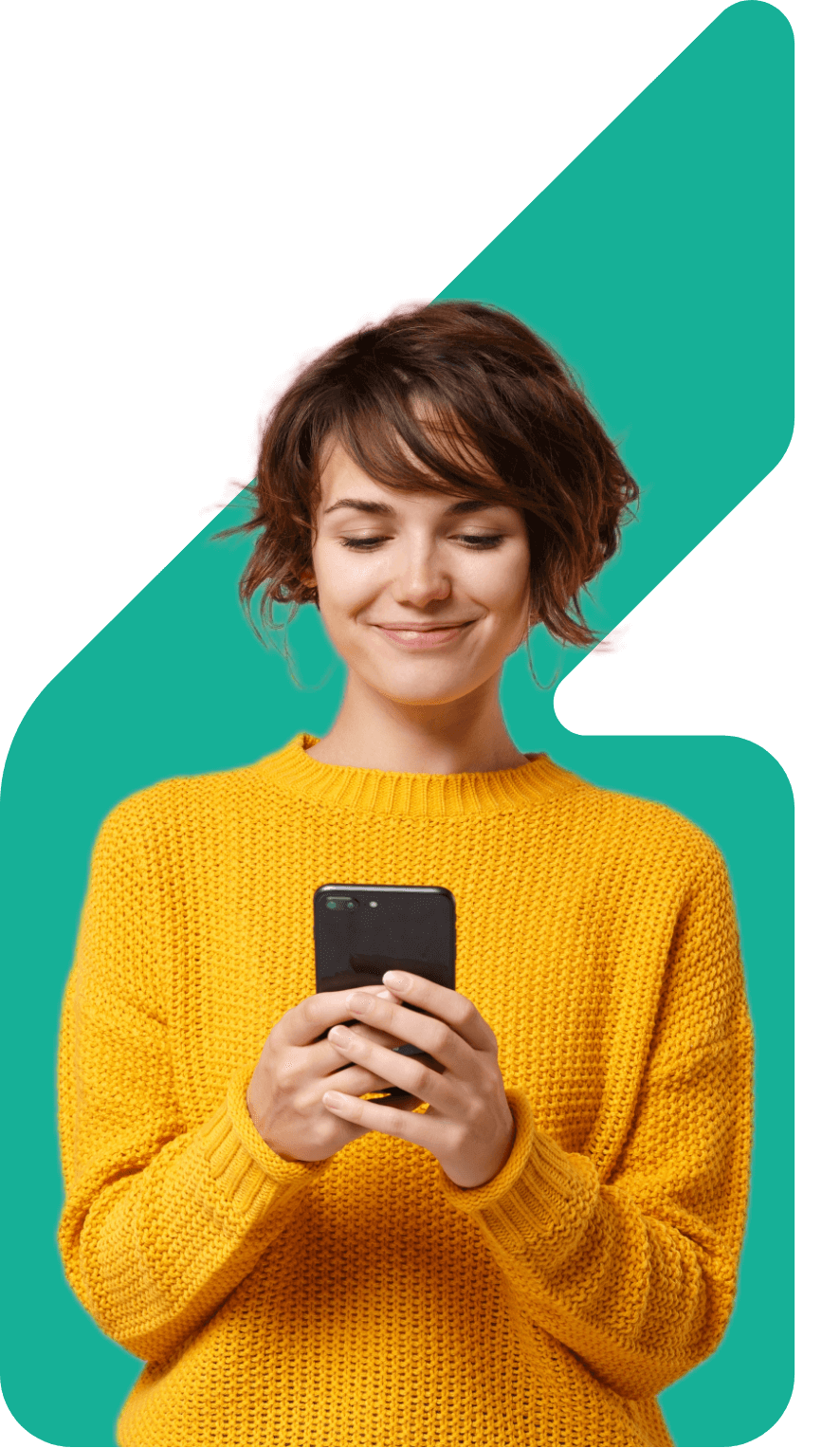 Image showing a woman using her phone