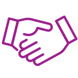 Icon showing two hands shaking