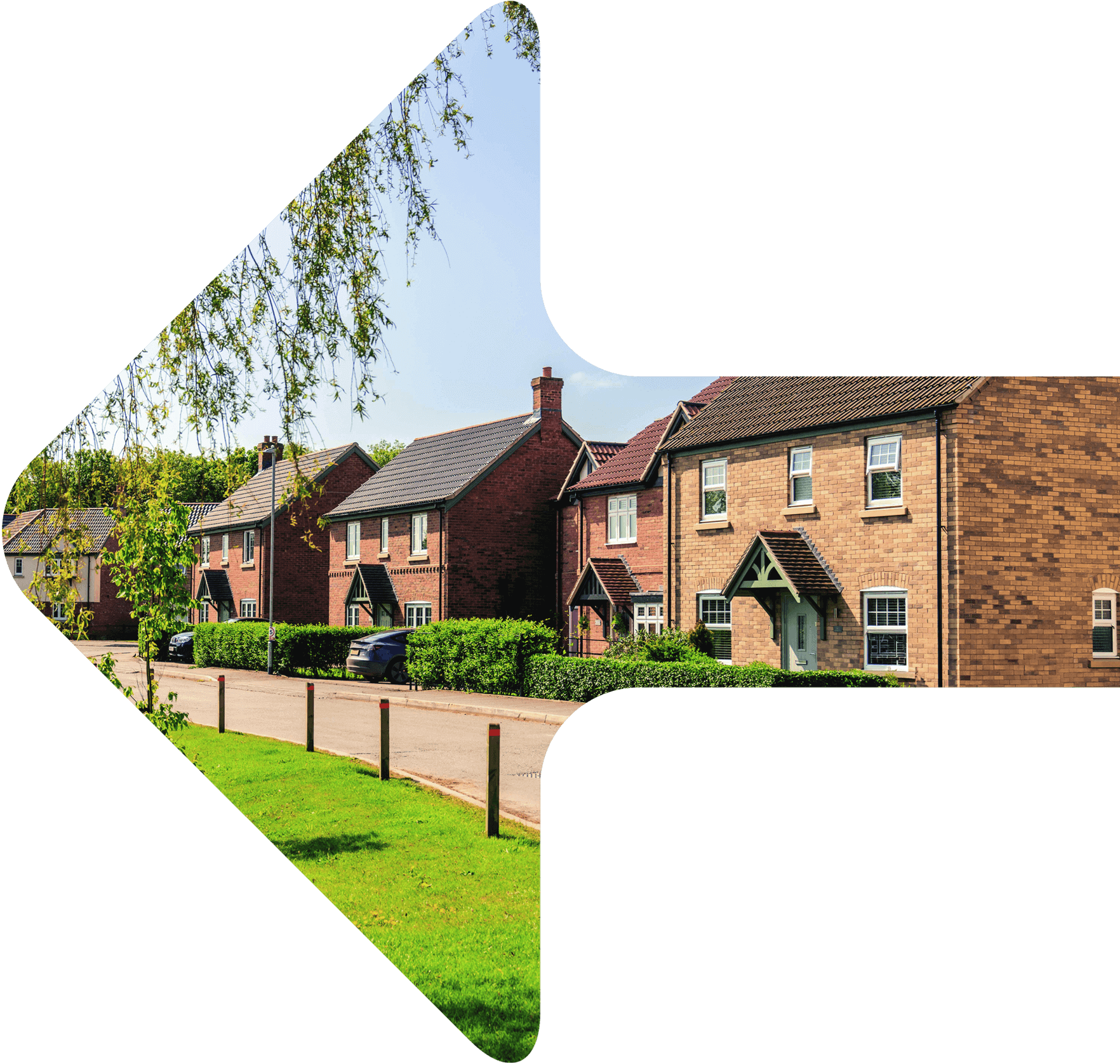 Image showing a row of new build houses