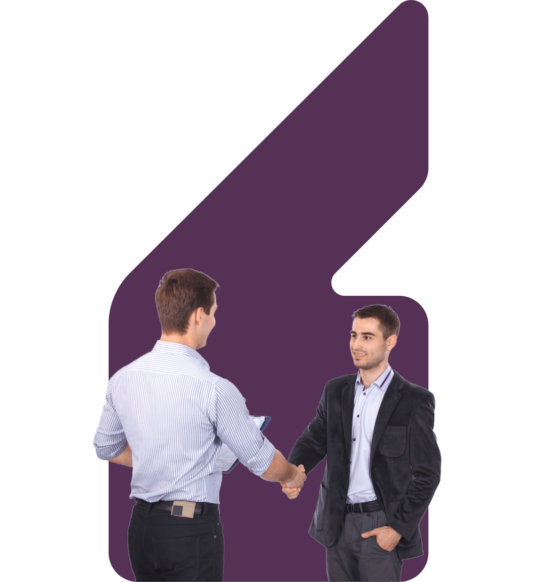 Image of two men shaking hands