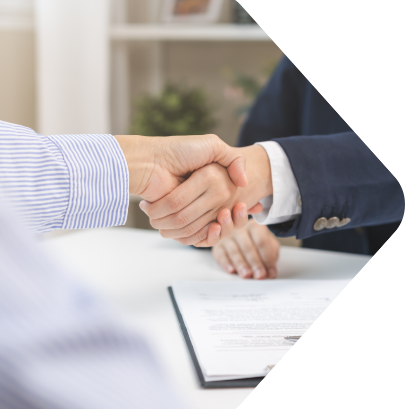 Image of two men shaking hands