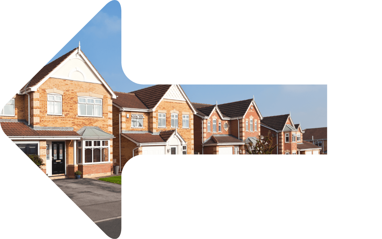 Image showing a row of new build houses