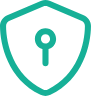 Icon showing a lock and key