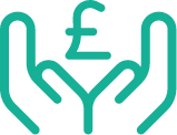 Icon showing two hands holding a pound sign