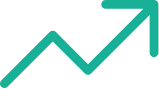 Icon showing an upwards arrow