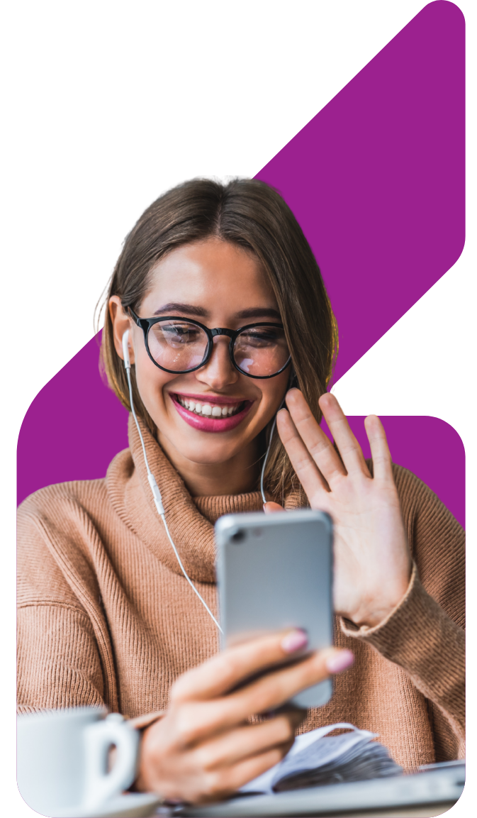 Image showing a woman using her phone