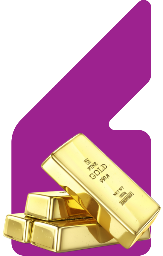 Image showing a pile of gold bars