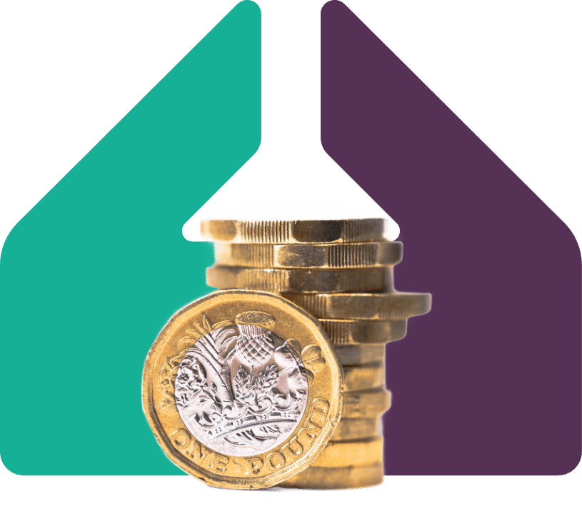 Image showing a pile of pound coins