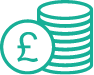 Icon showing a pile of coins