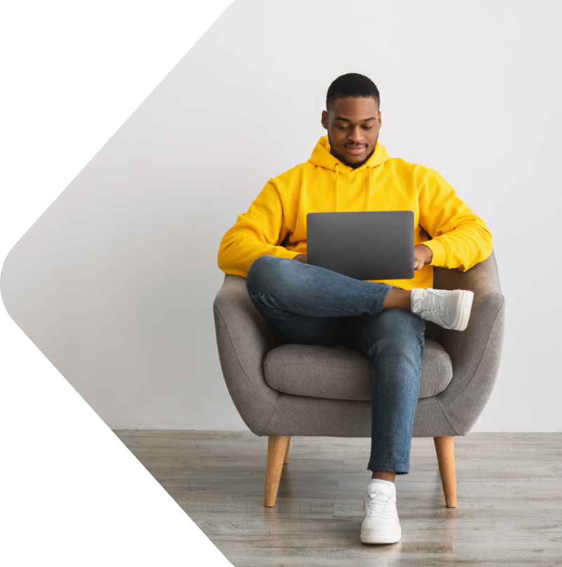 Image showing a man on his laptop