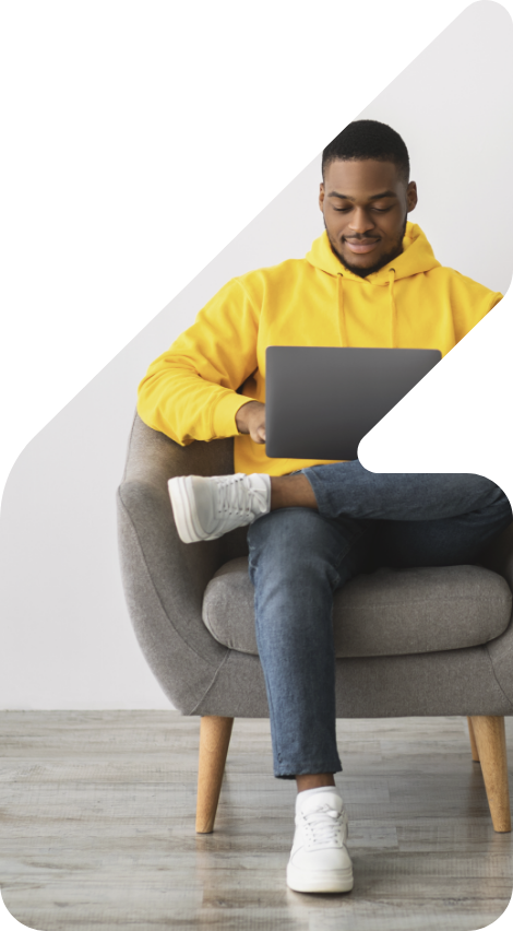Image showing a man on his laptop