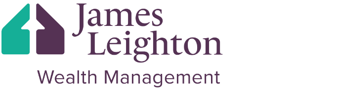 James Leighton logo in green and purple